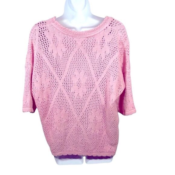 Chasing Heaven Vintage Hand Dyed Open Knit Sweater - Picture 3 of 5